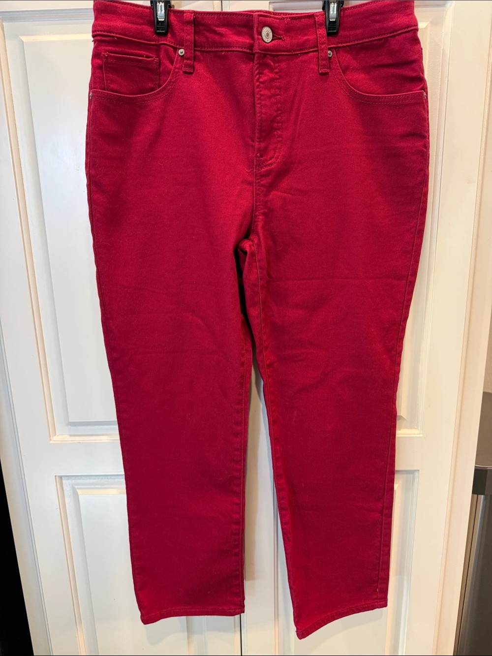 Chico's Fuchsia Red Slim Ankle Jeans